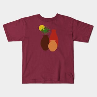 Boho Pots and Palm leaf Kids T-Shirt